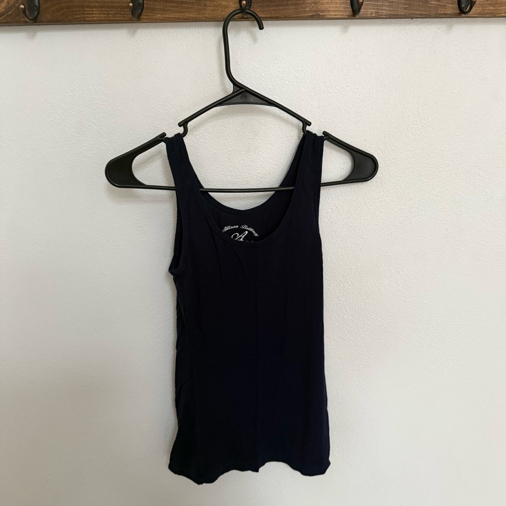 Allison Brittney Navy Tank Top